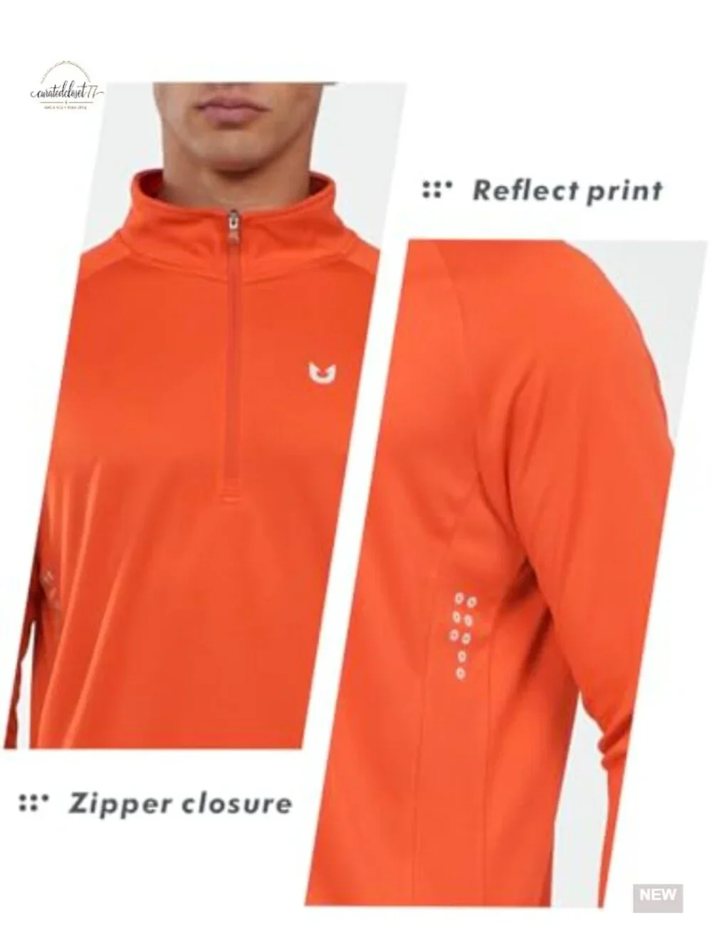 Men's Quarter Zip Pullover Athletic Running Shirt Long Sleeve Quick Dry